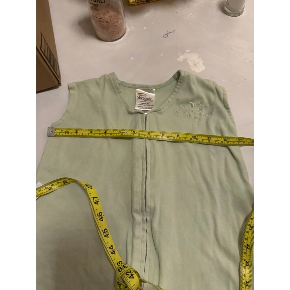 Halo sleep sack light green sz M 6-12 months 16-24 lbs baby 2 way zip cozy - Picture 4 of 8
